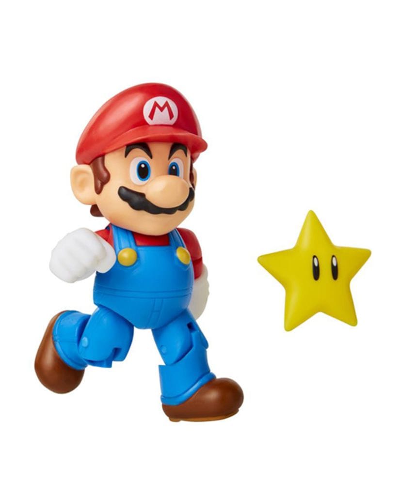 Фигурка Super Mario – Mario with Super Star (10 см) Jakks Pacific