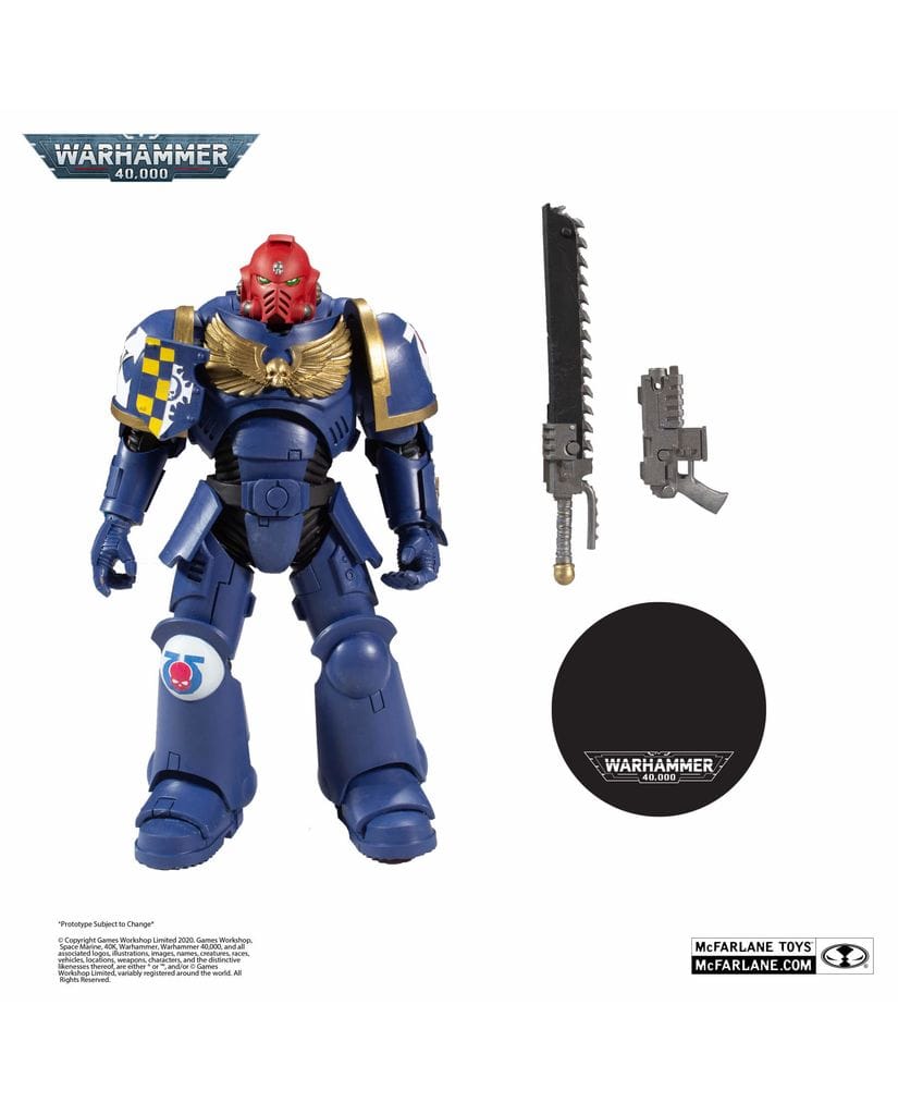 Фигурка Warhammer 40,000 – Ultramarines Primaris Assault Intercessor (18 см) McFarlane Toys